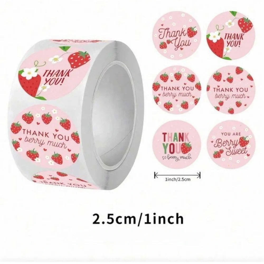 Bundle Package Rainbow Smile Cards 25pc and Stickers Roll 300pc of your choice